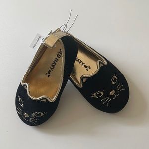 Old navy girls toddler Black Kitten loafers